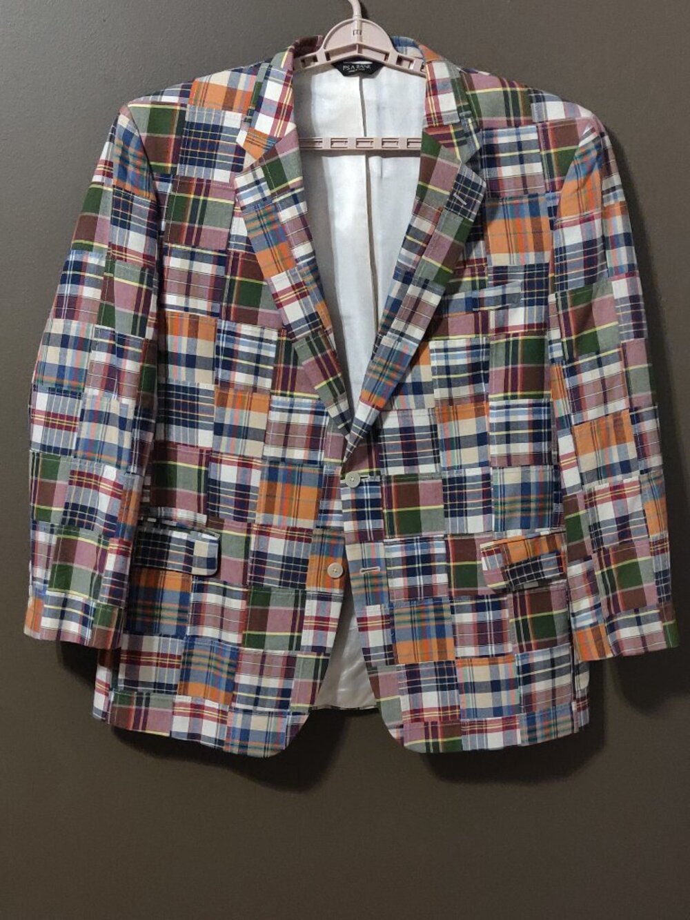 Jos. A. Bank Madras Eclectic Patchwork Blazer Sport Coat Size 48R